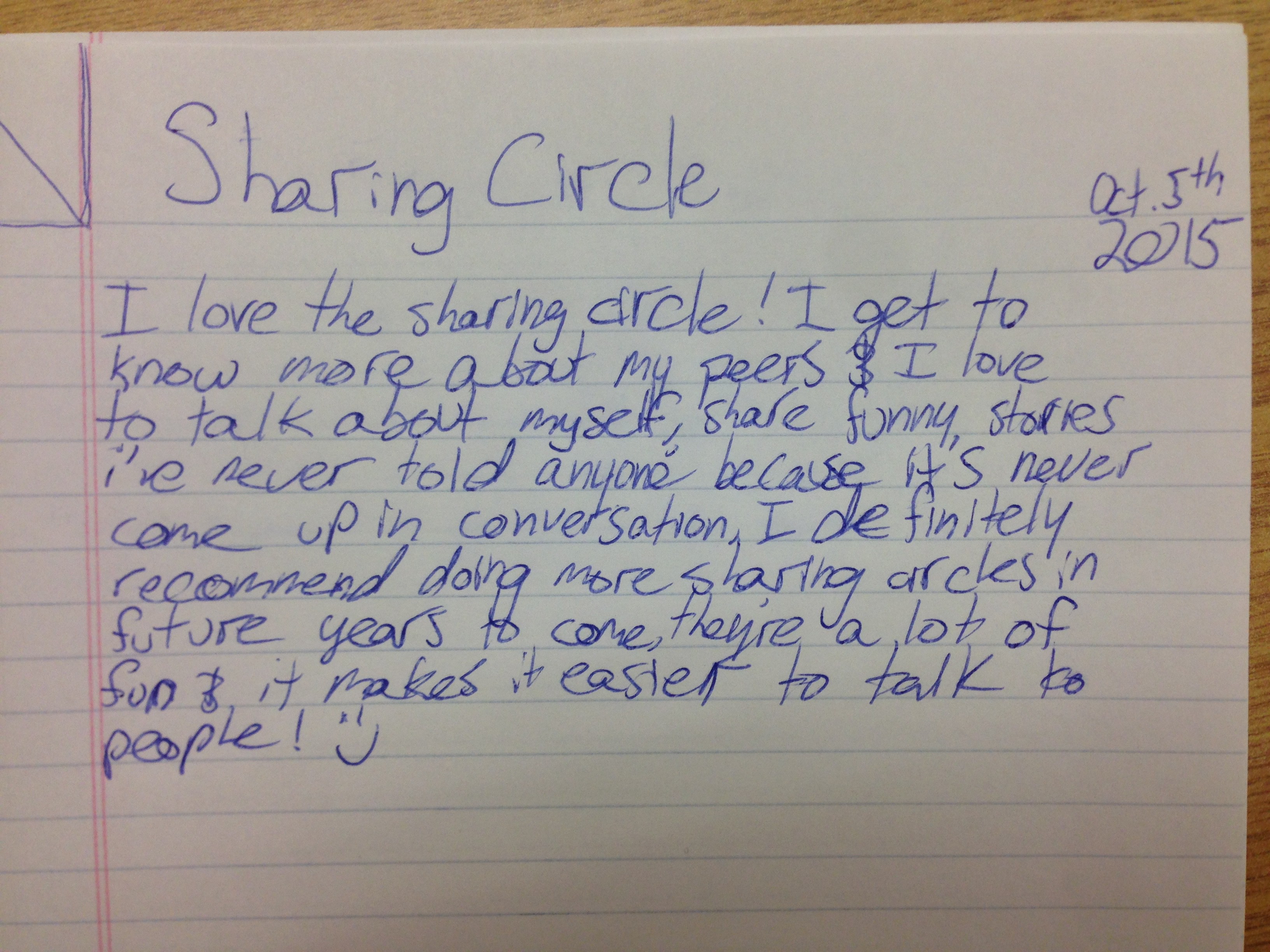 Sharing Circle – My foray into the unknown. | Myron Dueck Educational  Consulting